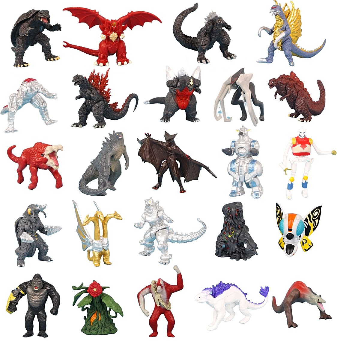 Set of 24 Dragon vs Kong Toys, Exclusive set 2-3 inch Dinosaur